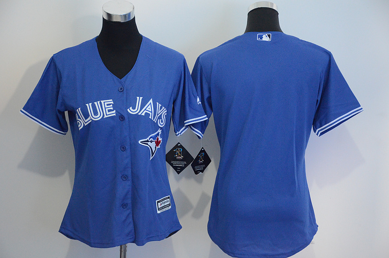 Womens 2017 MLB Toronto Blue Jays Blank Blue Jerseys